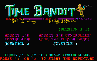 Time Bandit title screen for Atari ST
